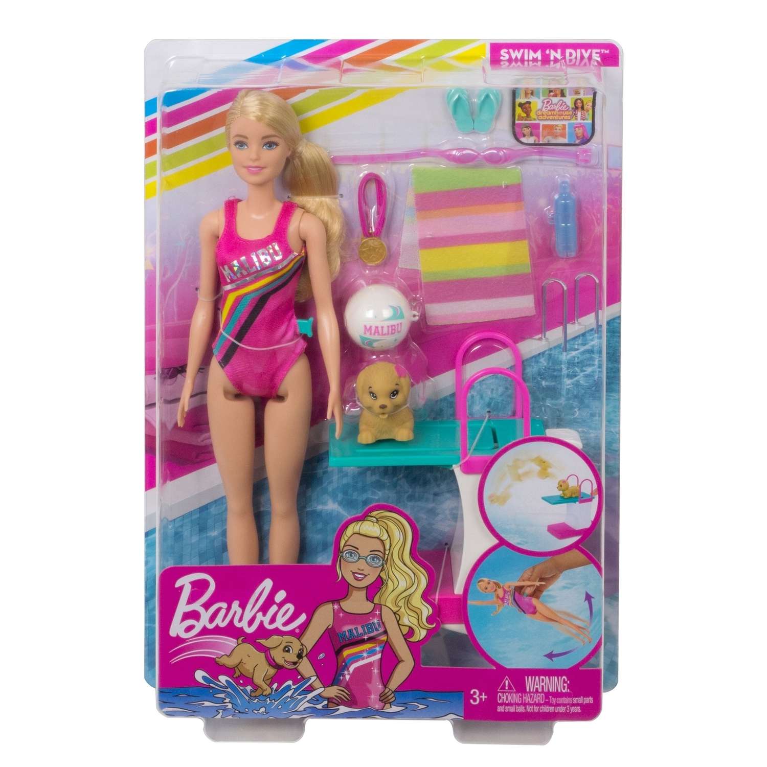 Набор игровой Barbie Чемпион по плаванию GHK23 GHK23 - фото 2