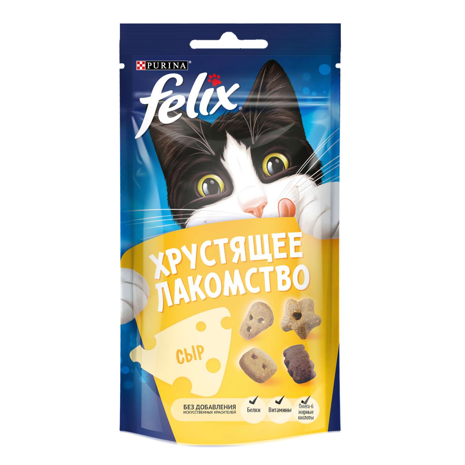 Лакомство для кошек Felix Хрустящее с сыром 20г - фото 1