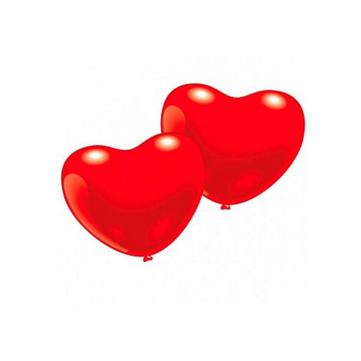 Шарики 10шт EVERTS сердечко (красные) - фото 1