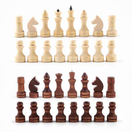 Шахматные фигуры Sima-Land обиходные король h 7 см d 2 4 см пешка h 4 4 см d 2 4 см