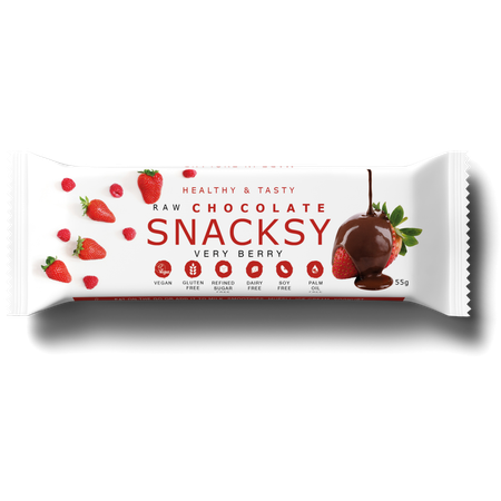 Raw Chocolate с ягодами SNACKSY Веган