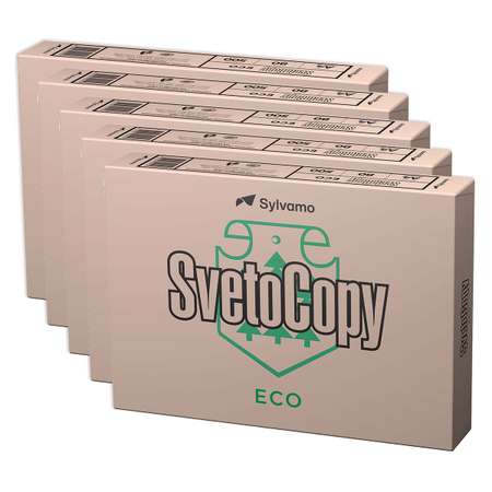 Бумага для принтера SVETOCOPY и печати А4 Комплект 5 пачек по 500 листов