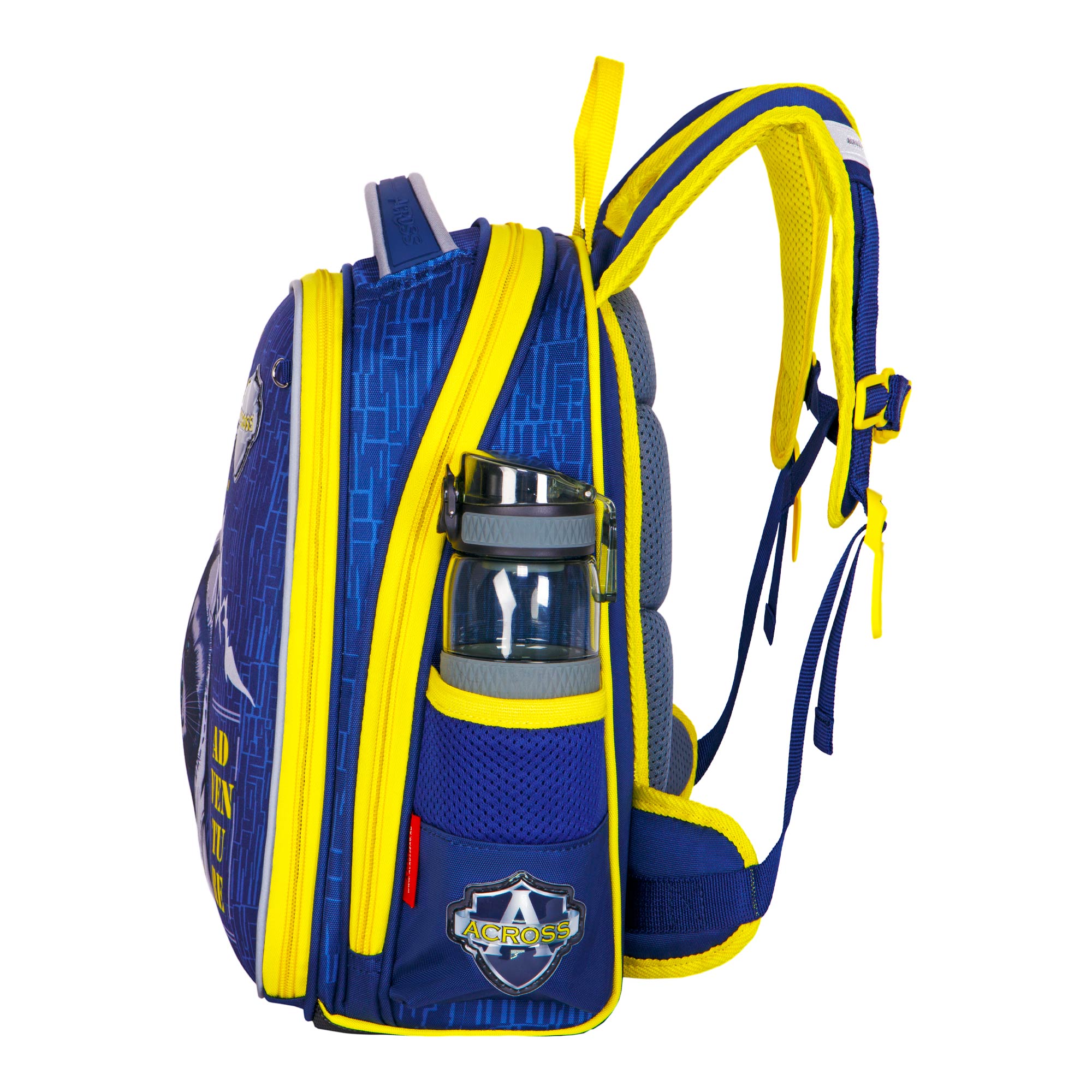 Рюкзак школьный ACROSS с наполнением: мешочек для обуви каркасный пенал и брелок - фото 5