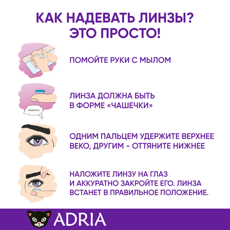 Набор контактных линз №1 ADRIA (Tester Box) -2.25 / 8.6