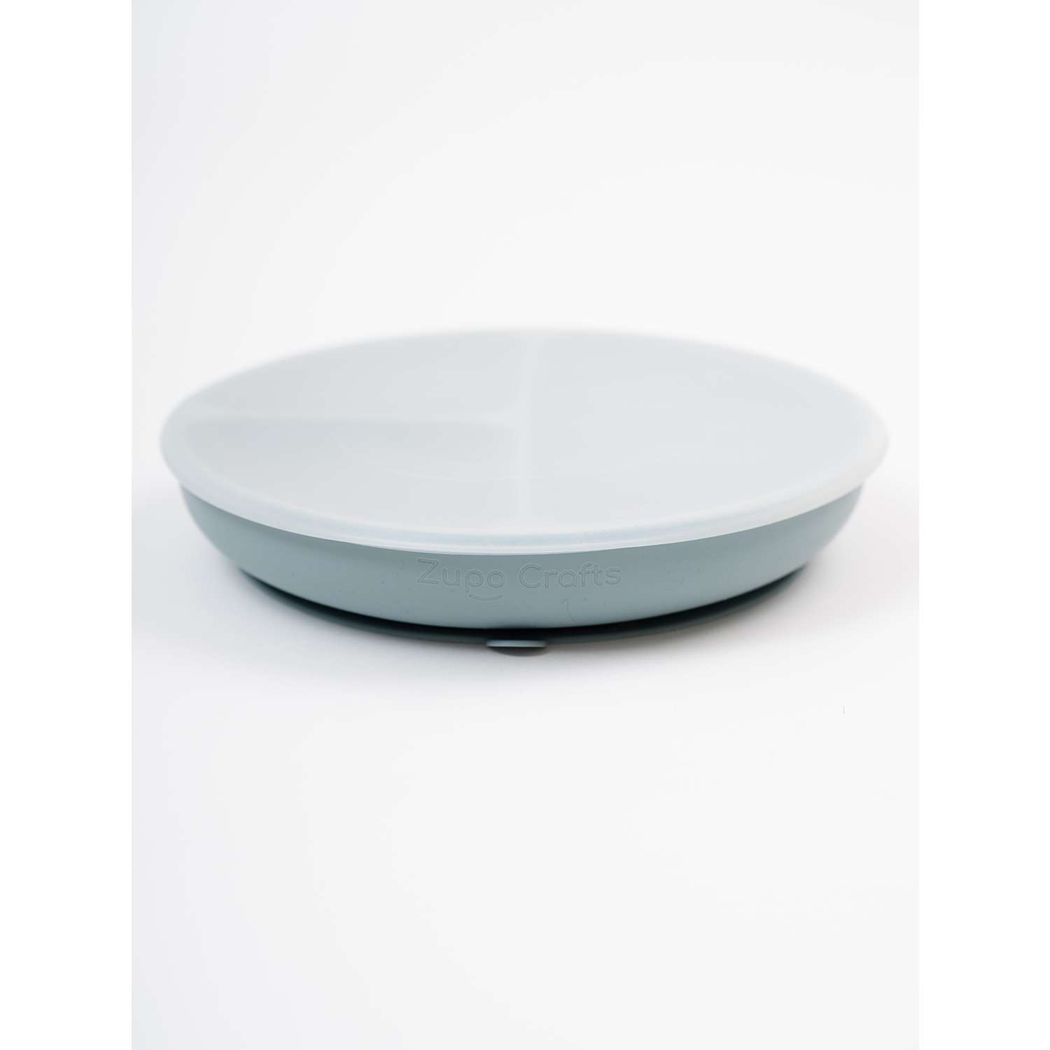 Силиконовая тарелка с крышкой Zupo Crafts бриллиантово-синий - фото 1