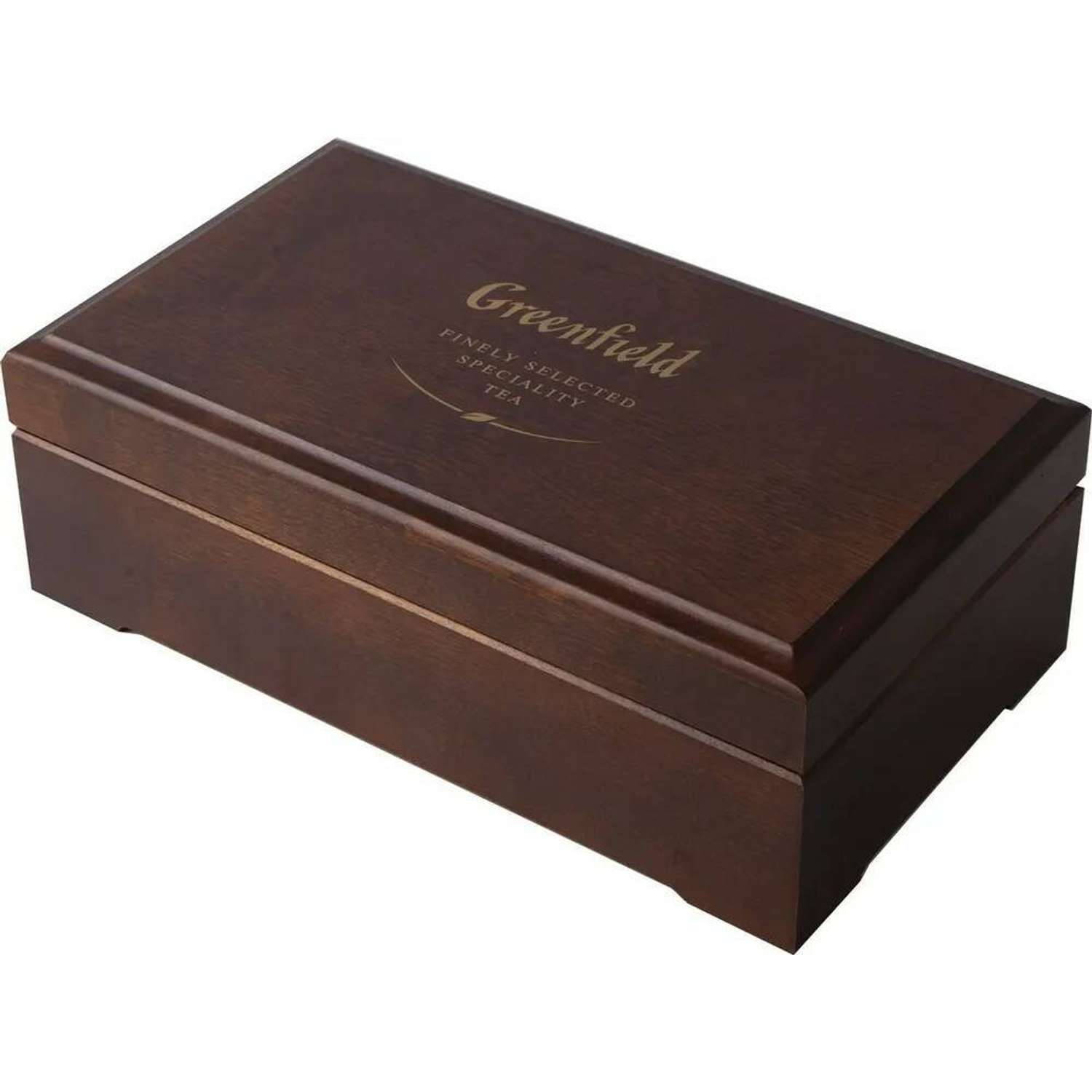 Чай в пакетиках Greenfield Подарочный набор деревянная шкатулка 8 видов 96 шт - фото 2