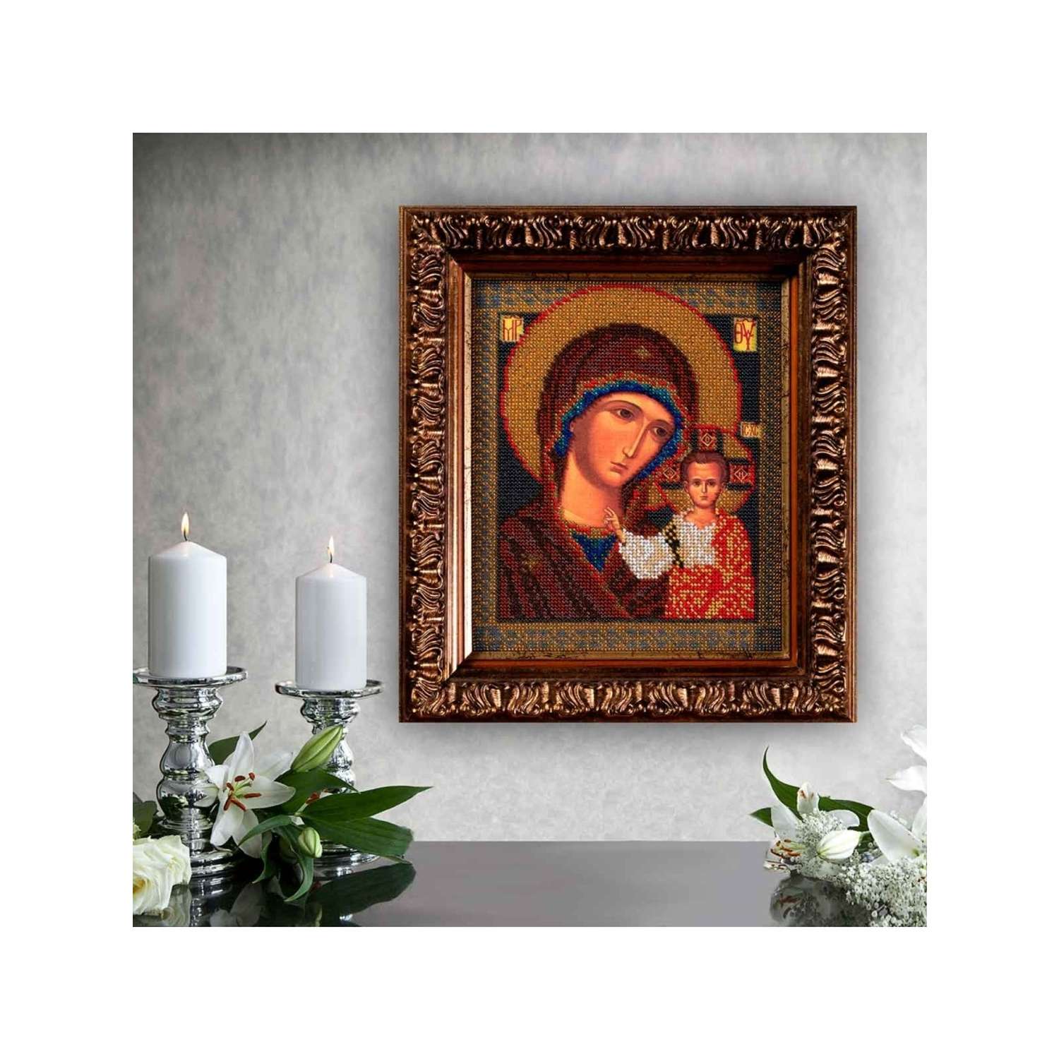 Набор для вышивания Радуга бисера иконы бисером В148 Казанская Богородица 19x23см - фото 2