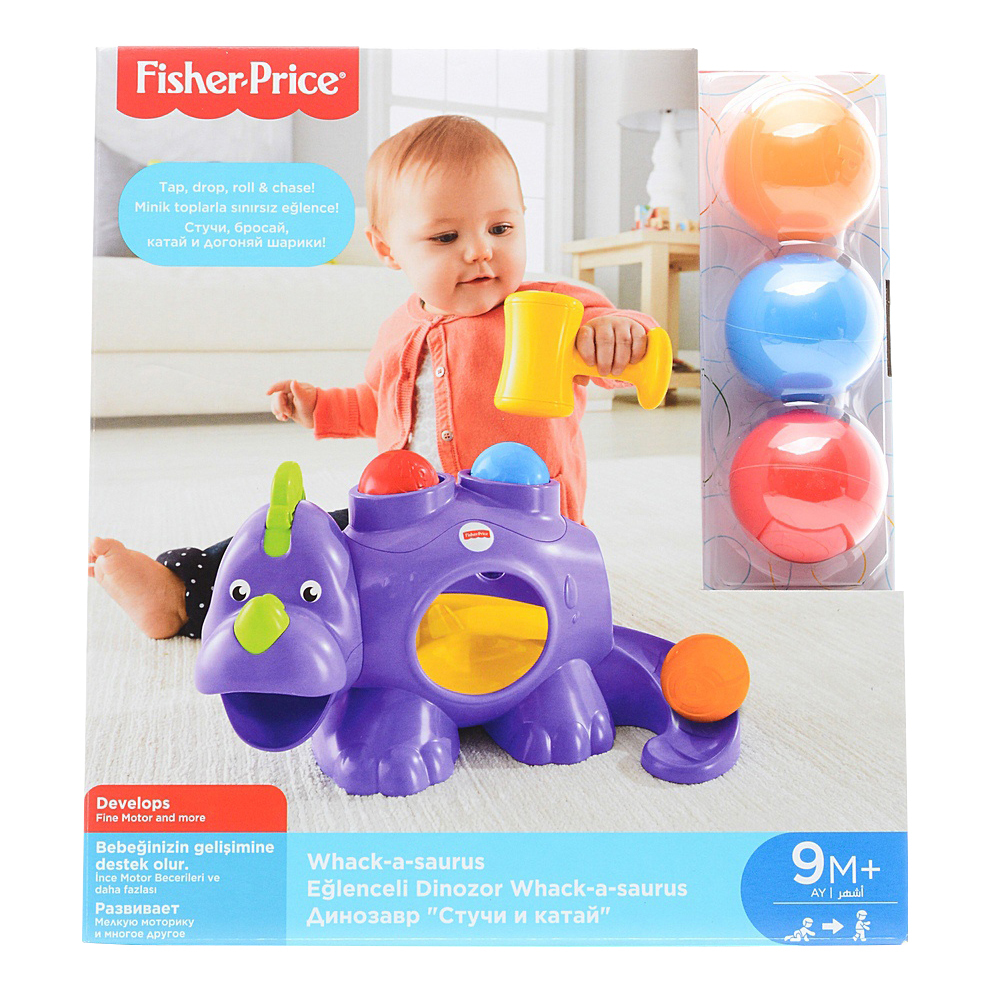 Игрушка Fisher Price Динозаврик Стучи и катай - фото 6