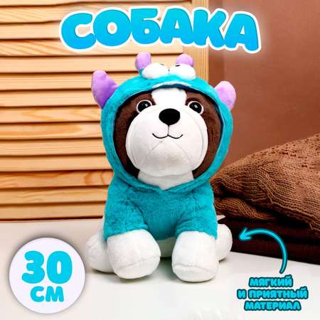 Мягкая игрушка Sima-Land «Собака» в костюмчике 30 см