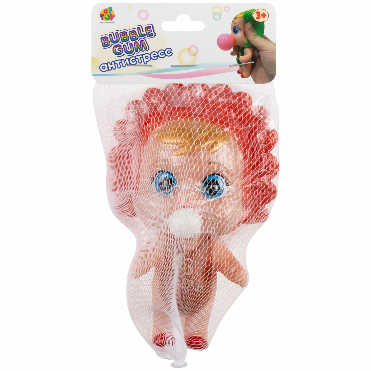 Игрушка-антистресс 1TOY Bubble Gum Кукла красный - фото 5