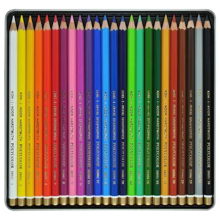 Блокнот Koh-I-Noor для раскрашивания 20л+карандаши цветные 24цвета 9958024004GB