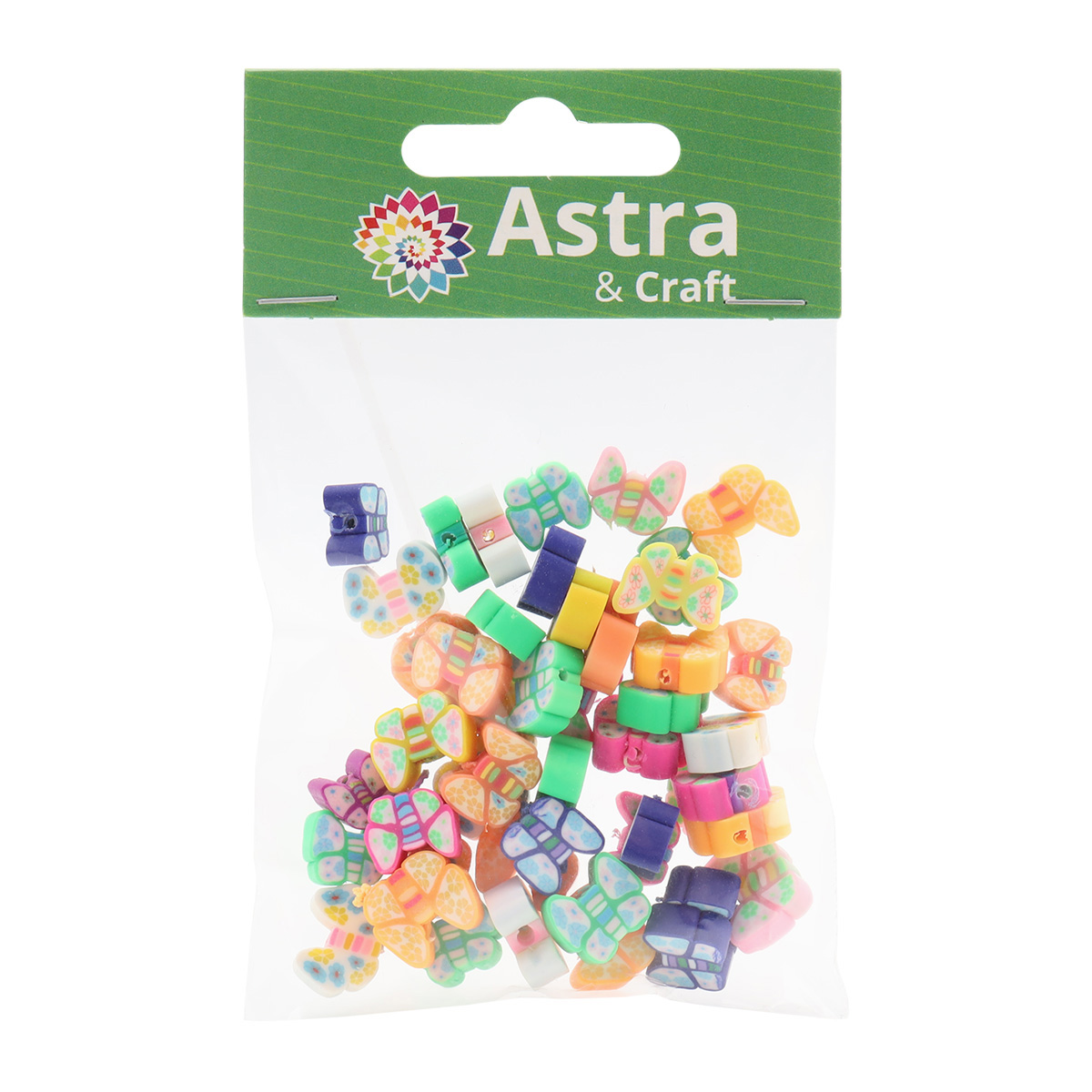 Бусины Astra&Craft из полимерной глины бабочки 10 мм 20 г - фото 4