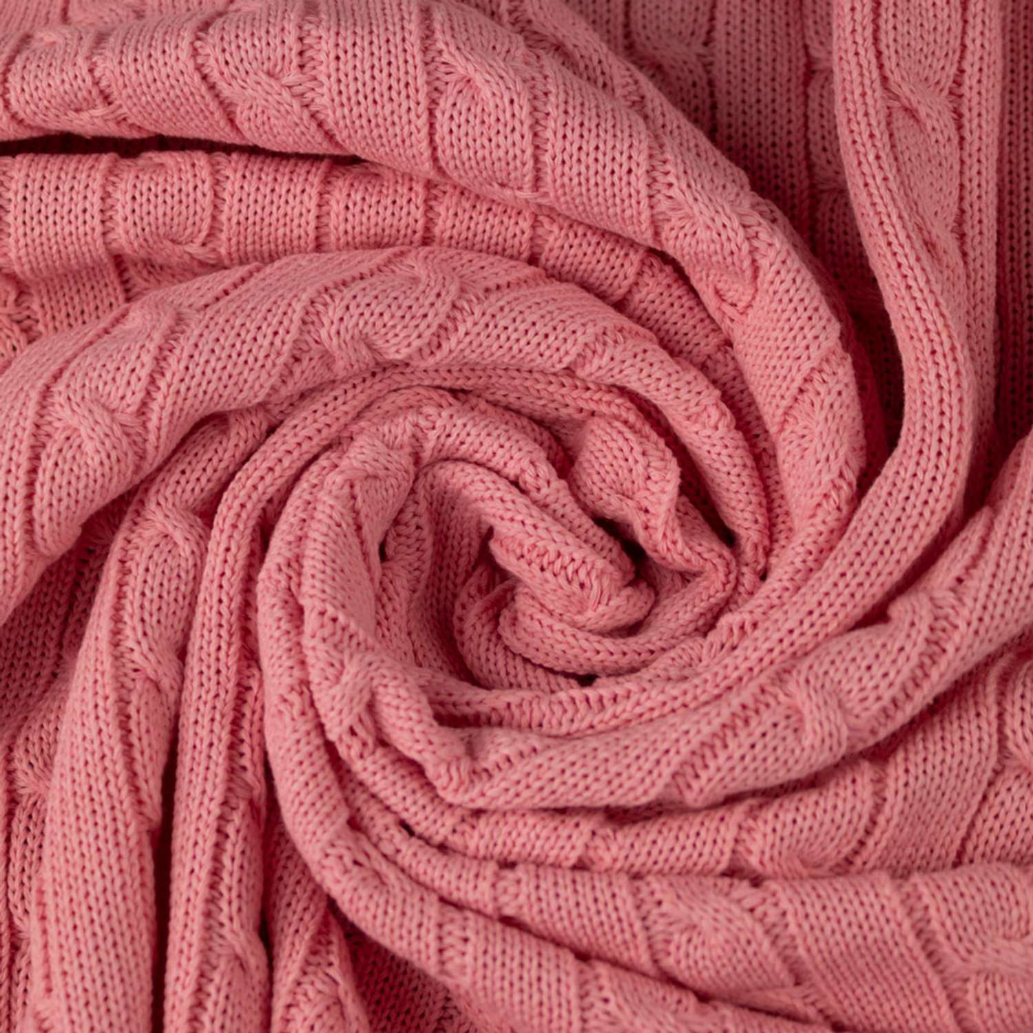 Плед-покрывало детский вязаный WARM WHIFF D-09 розовый на выписку в коляску в кроватку на лето 90x110 - фото 4
