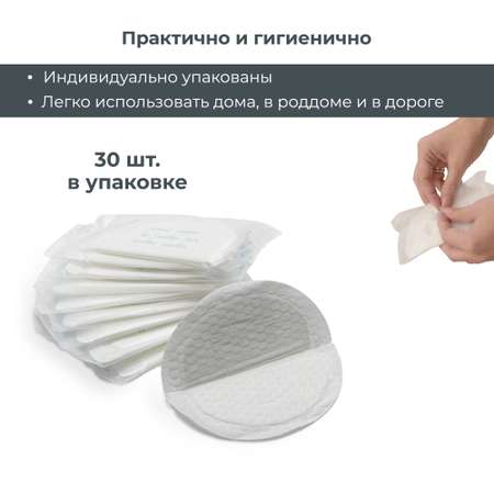 Вкладыши для груди Nuvita Day and night time breast pads 30 штук