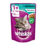 Корм влажный для кошек Whiskas 85г мини-филе с кроликом пауч