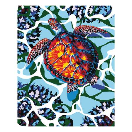 Картина по номерам Fbrush Лазурная черепаха 40х50