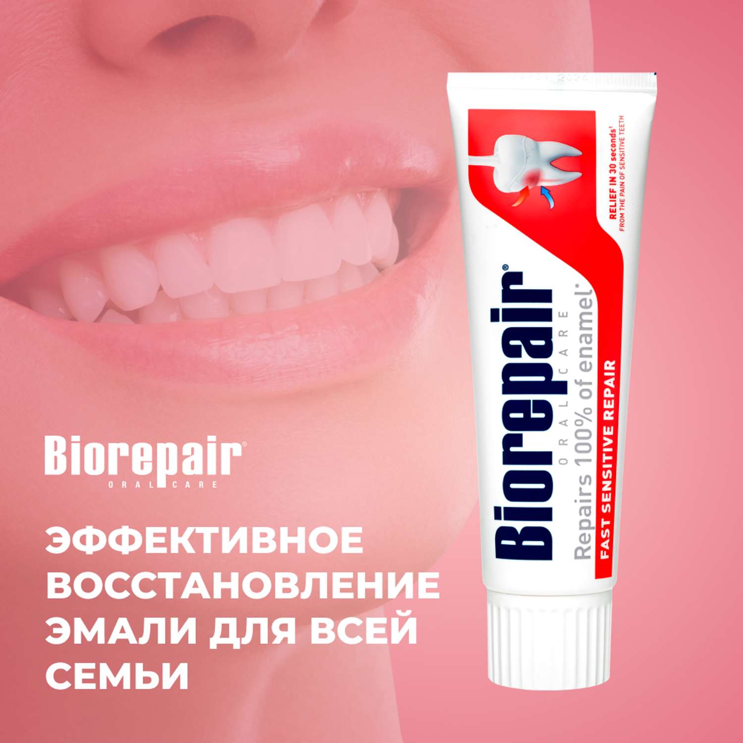 Зубная паста Biorepair Fast Sensitive Repair для чувствительных зубов 75 мл - фото 7