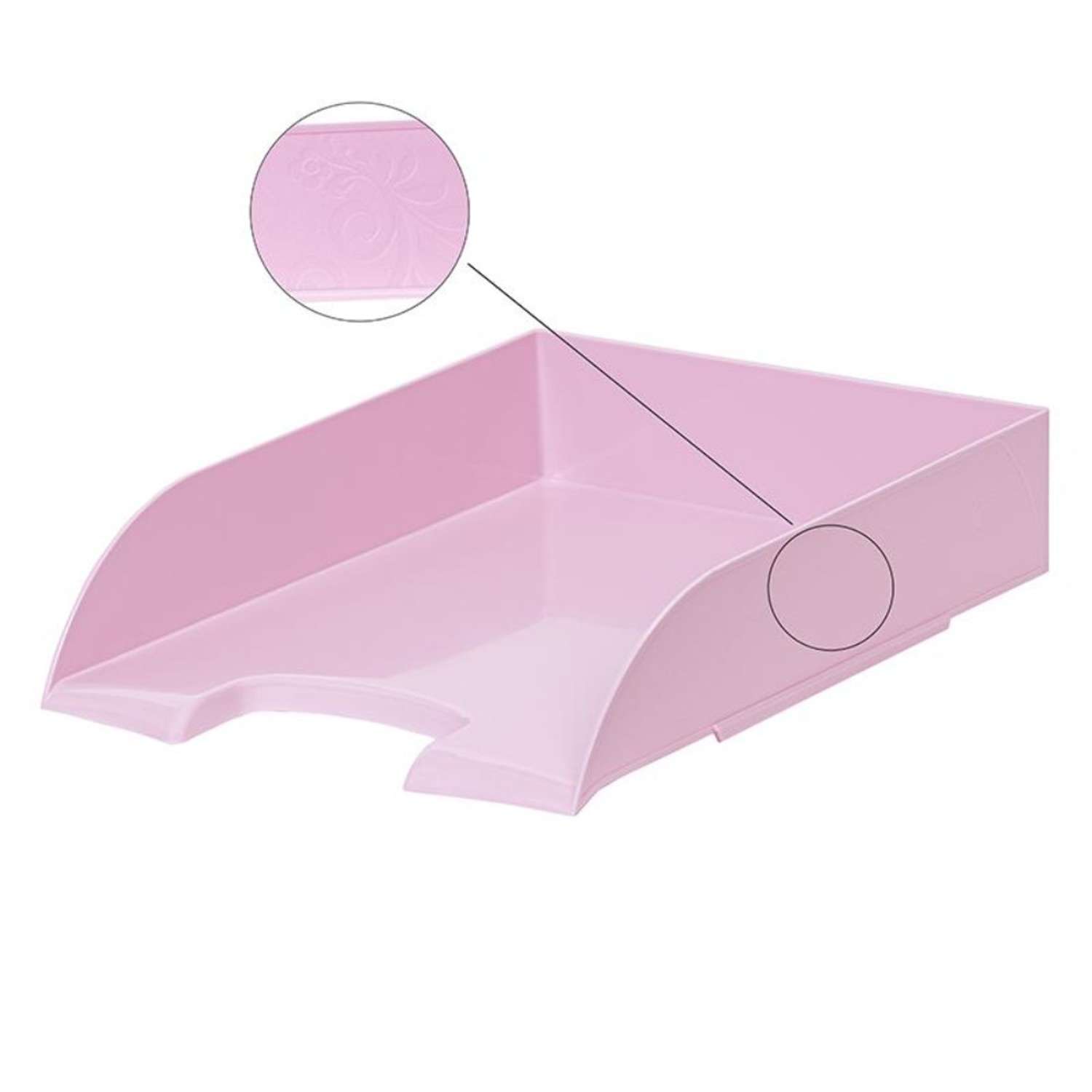 Лоток Attache для бумаг Selection Flamingo прозрачный розовый 1 шт - фото 3