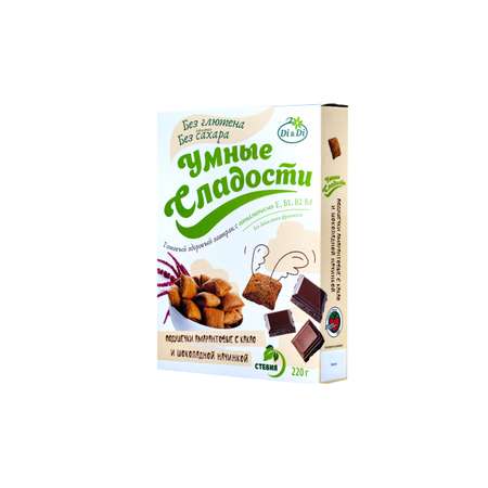 Сухой завтрак Подушечки Умные сладости амарантовые с какао и шоколадной начинкой 220г х 2 пачки