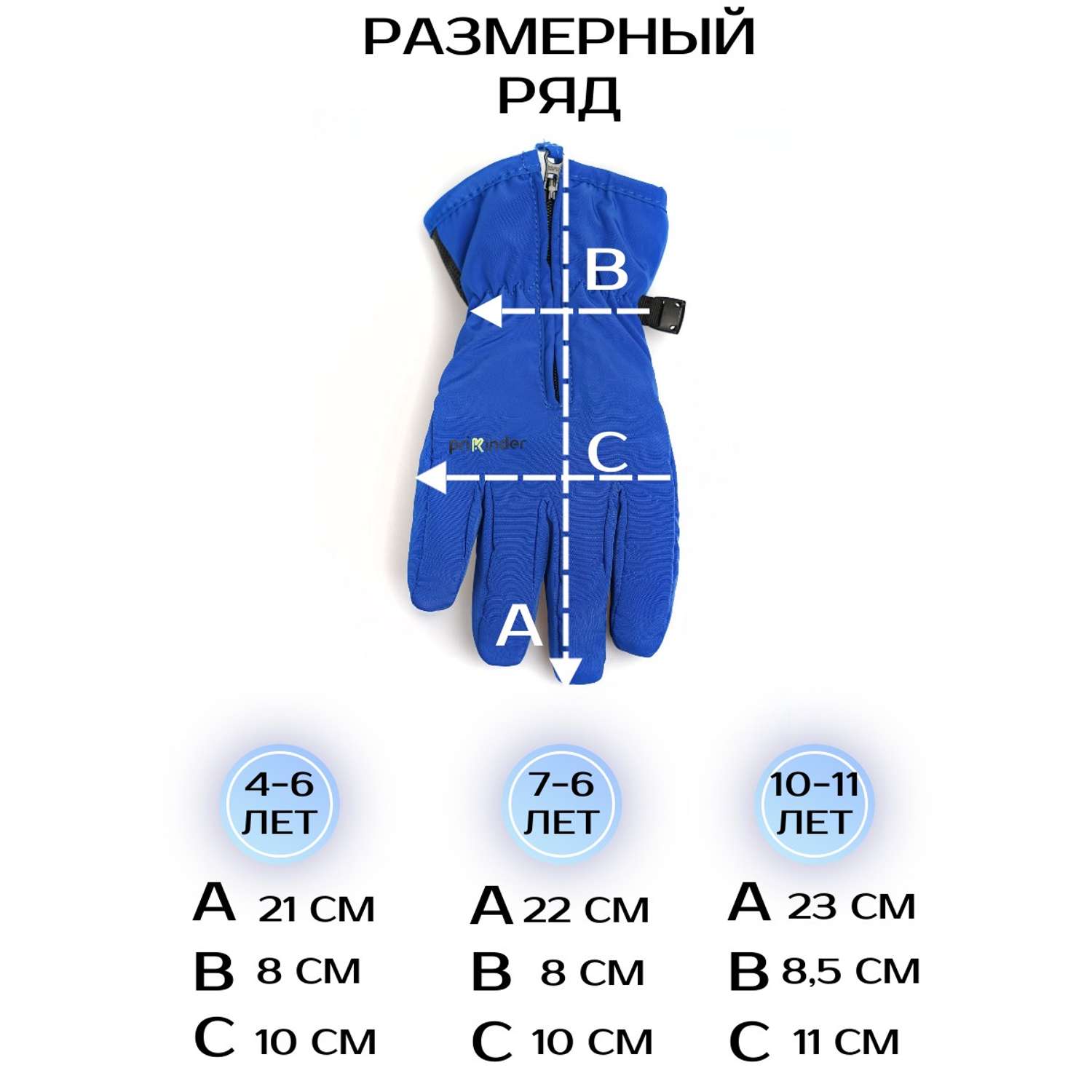 Перчатки Prikinder U-W_232650 Цвет: Синий - фото 5