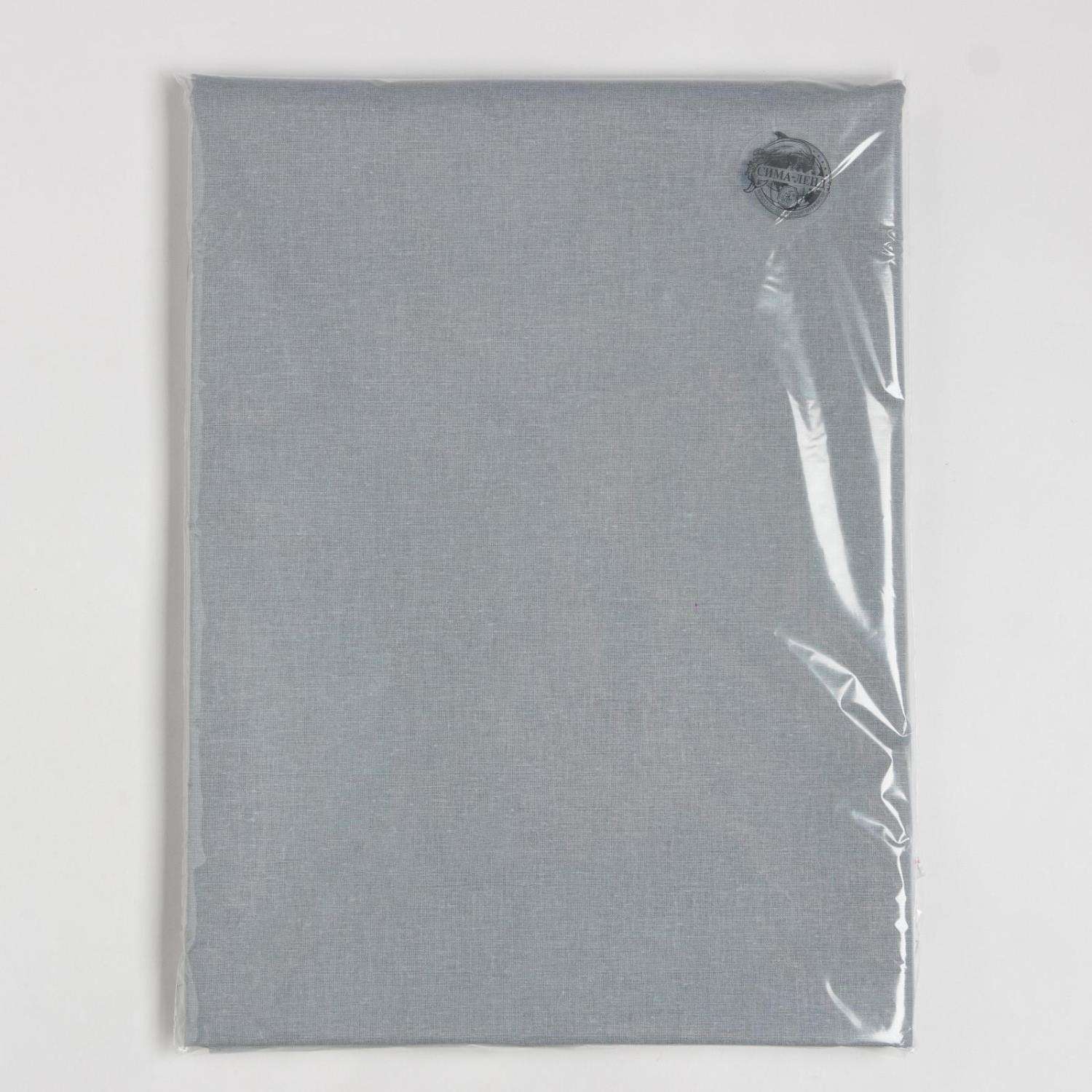 Простыня Этель Grey 150х214 см поплин - фото 1