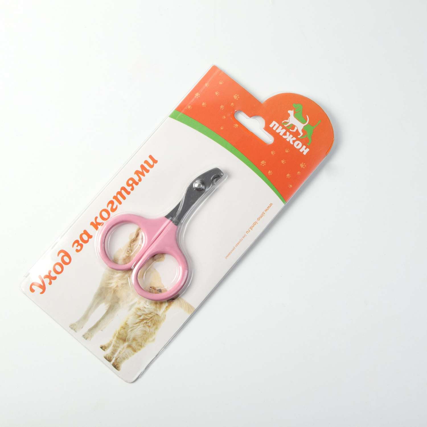 Ножницы-когтерезы Пижон изогнутые с прорезиненными ручками Отверстие 6 мм розовые - фото 6