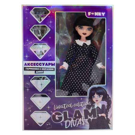 Кукла Funky Toys Glam Divas Вэнди с аксессуарами платье в горох 25см FT00007