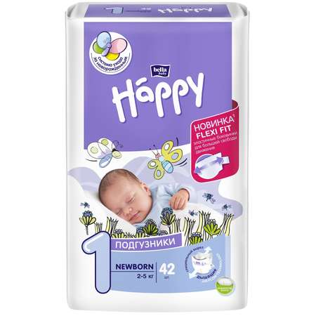 Подгузники Bella baby Happy Newborn 1 2-5кг 42шт