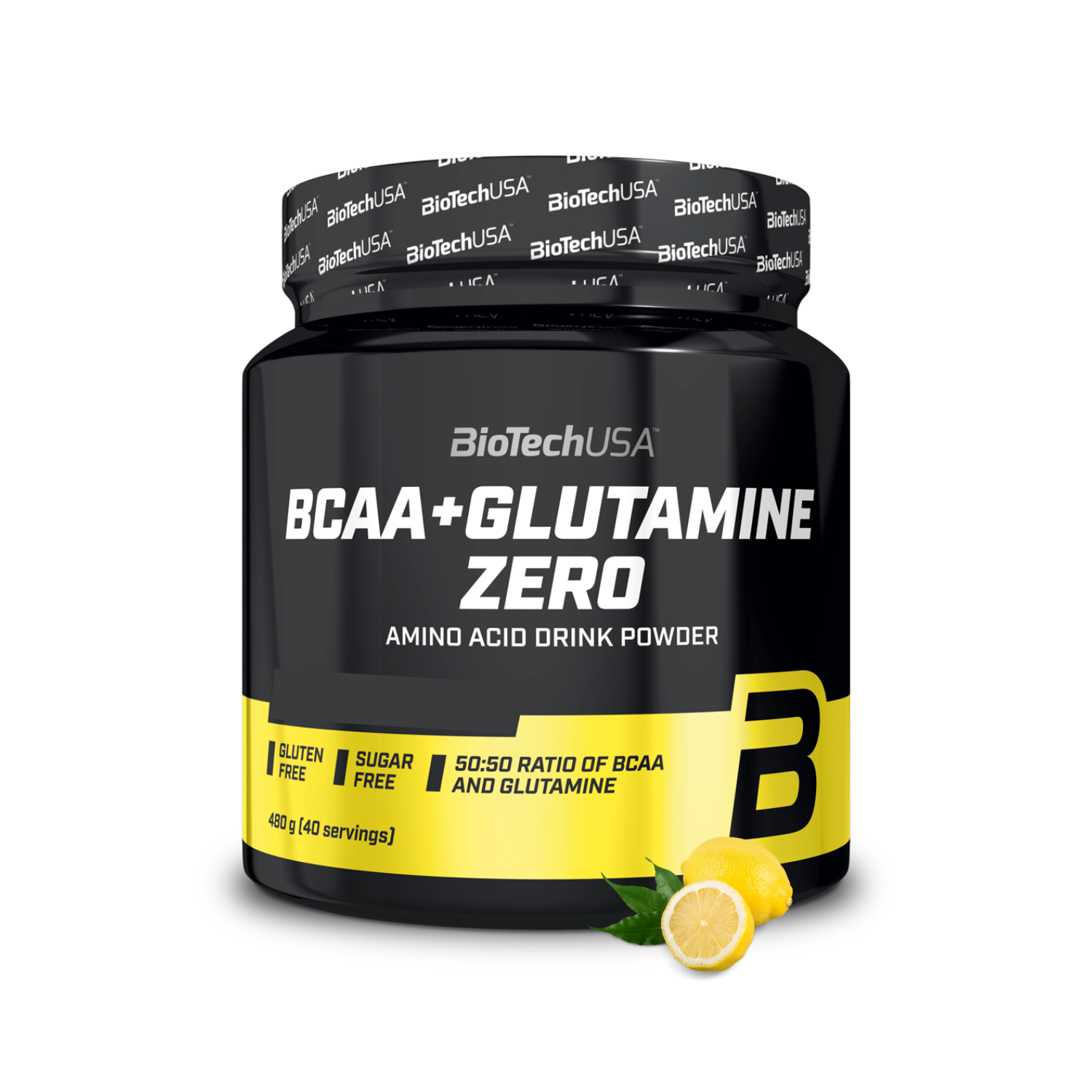 БЦАА BiotechUSA BCAA+Glutamine Zero 480 г. Лимон - фото 1