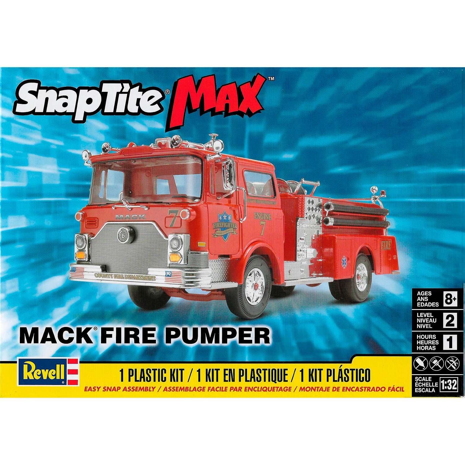 Сборная модель Revell Пожарная машина Max Mack Fire Pumper 11225 - фото 2