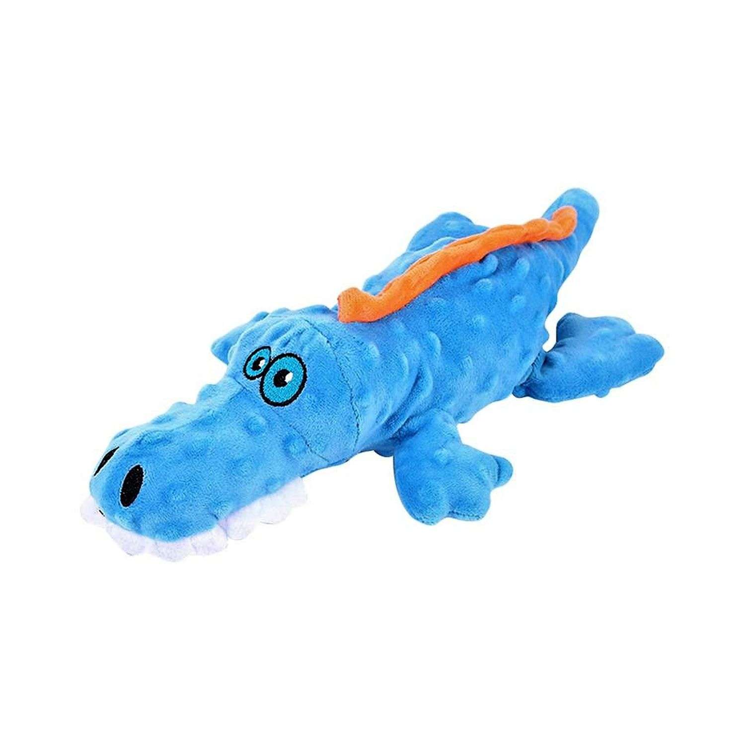 Игрушка для собак Uniglodis Крокодил с пищалкой синий - фото 1
