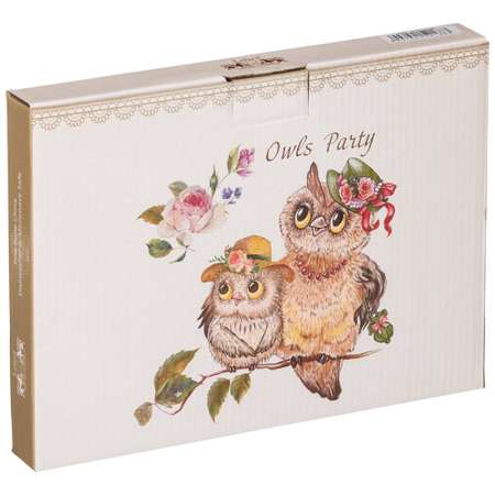 Блюдо Lefard овальное owls party 26х18 см фарфор 415-2168