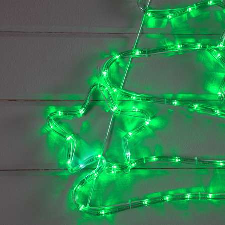 Светодиодная Luazon фигура «Ёлка со звёздами» LED 220 В мерцание свечение зелёное/белое