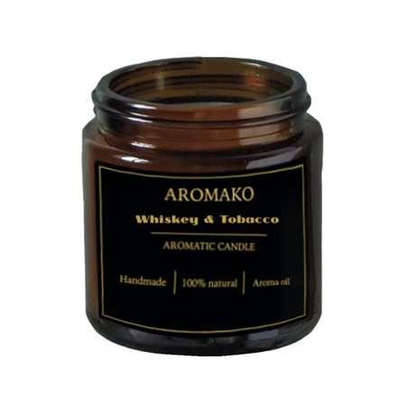 Ароматическая свеча AromaKo Whiskey Tobacco 250 гр