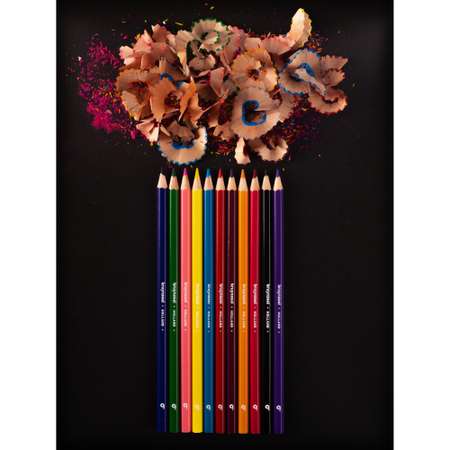 Набор цветных карандашей BRUYNZEEL Kids Mega 48 цветов и точилка в металлической подставке-пенале