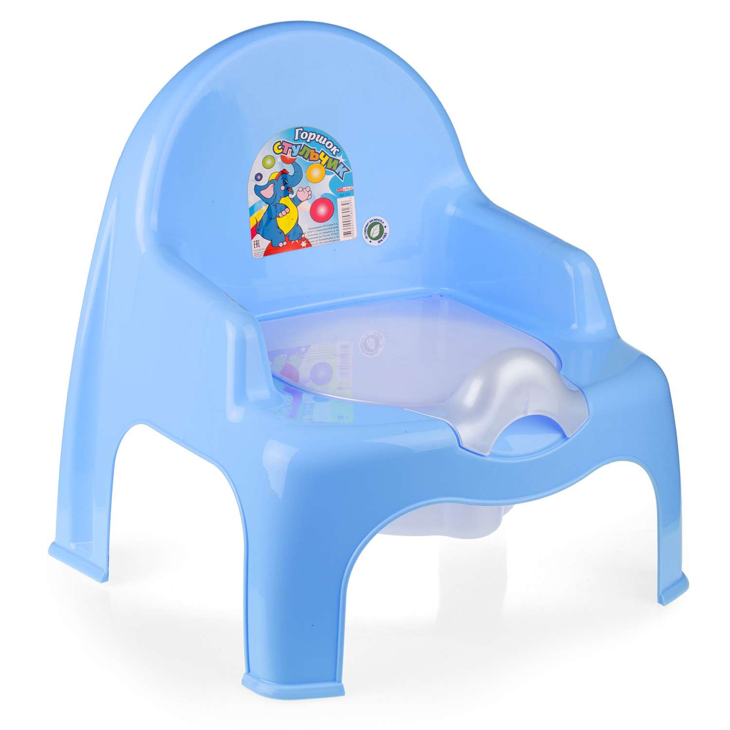 Горшок детский elfplast стульчик синий - фото 1