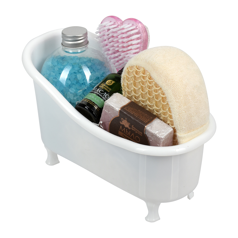 Подарочный набор Банные штучки 5 предметов: мочалка мыло соль для ванны пемза масло - фото 1