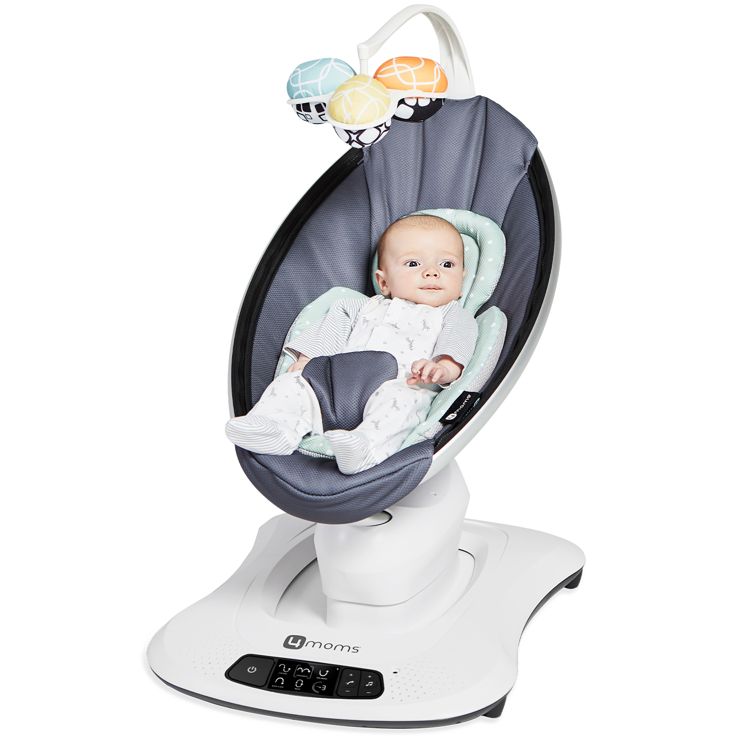 Кресло-качалка 4Moms MamaRoo 4.0 Графитовый меланж - фото 6