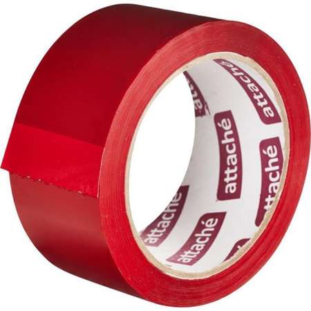 Клейкая лента Attache упаковочная 48 мм х 66 метров 45 мкм красный 6 штук