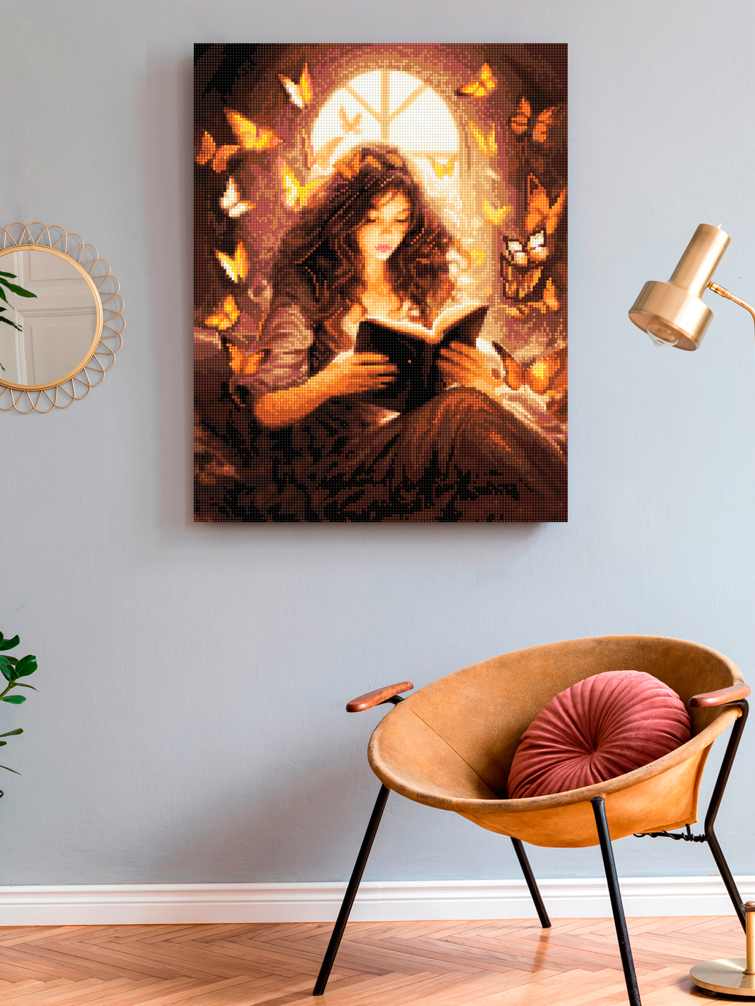 Алмазная мозаика Art on Canvas холст на подрамнике 40х50 см Магия чтения - фото 3