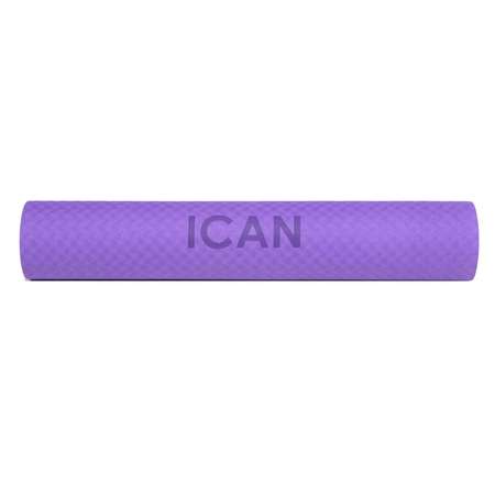 Коврик для фитнеса и йоги ICAN 173x61x0.5 см IFM-301