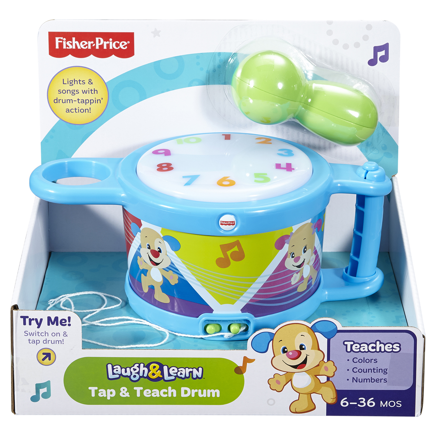 Музыкальная игрушка Fisher Price Умный барабан - фото 2