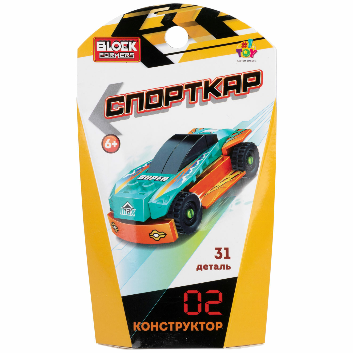 Игрушка-сюрприз 1TOY Blockformers конструктор Спорткар 3D конструктор из миниблоков суперкар машина - фото 27