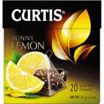Чай черный Curtis Sunny Lemon 20 пирамидок с ароматом лимона цедрой лепестками цветов