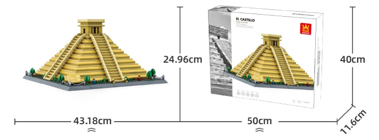 Архитектура мира Wange Мексика Эль-Кастильо-Кукулькан Пирамида майя 1340 шт. - фото 15