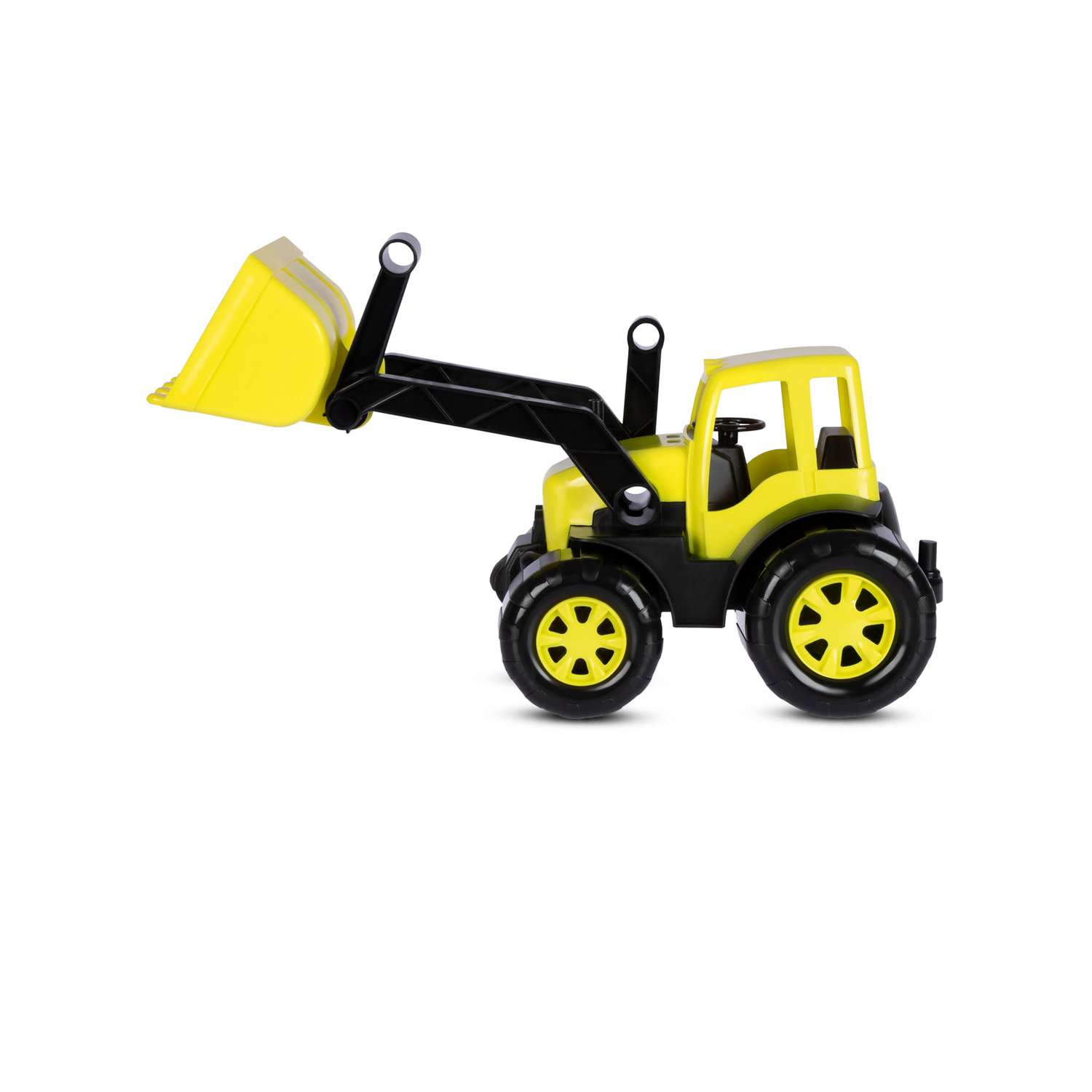Машинка ДЖАМБО Трактор с ковшом желтый JB5300686 - фото 9