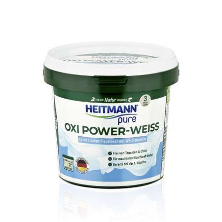 Пятновыводитель Heitmann для удаления пятен с белых тканей OXI Power Weiss 500 г