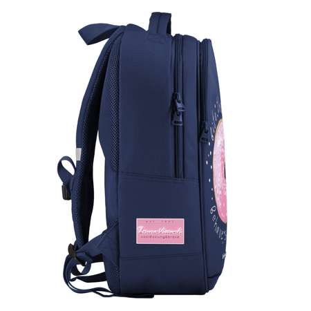 Рюкзак школьный Bruno Visconti синий с эргономичной спинкой DONUT