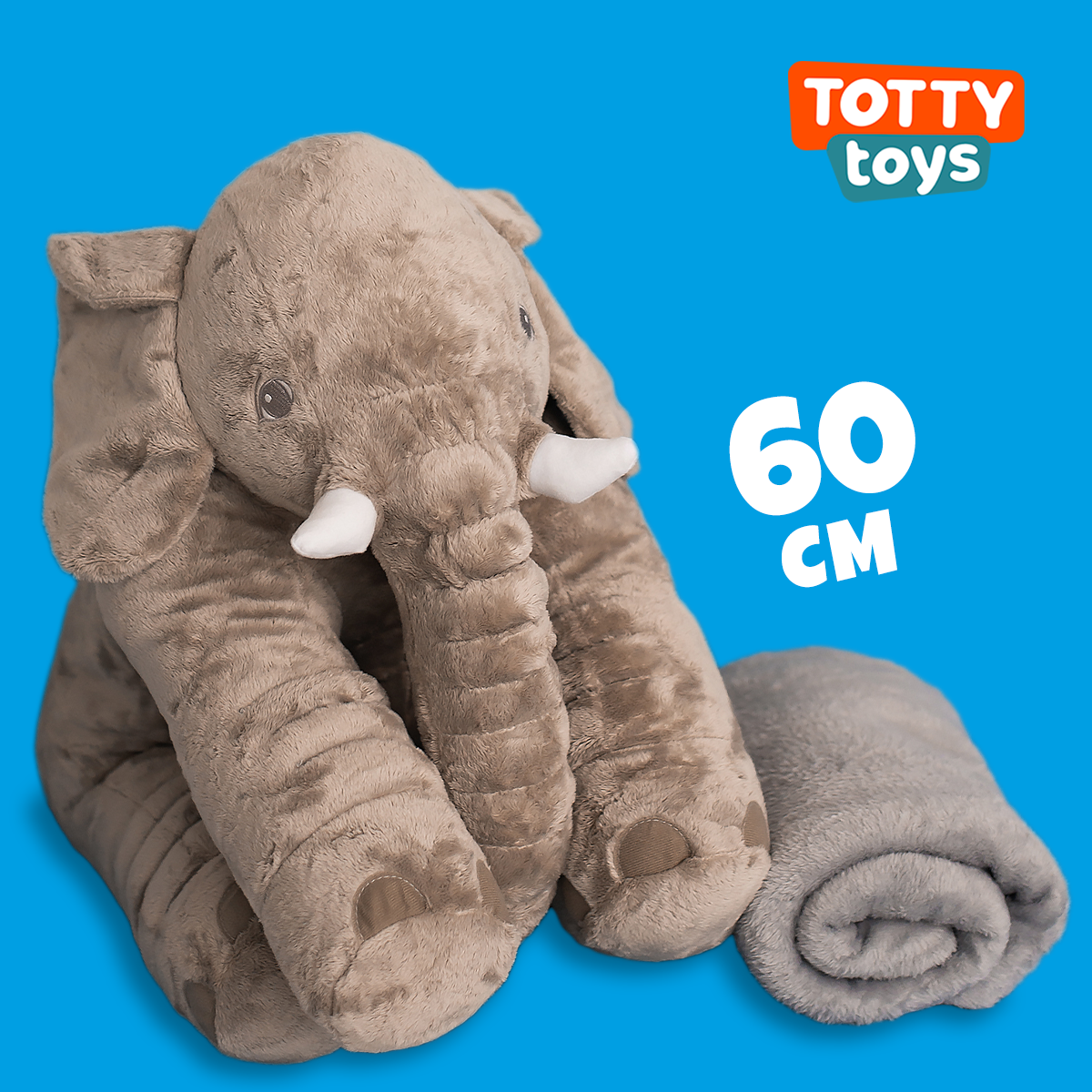 Мягкая игрушка TOTTY TOYS Слон с пледом купить по цене 1585 ₽ в  интернет-магазине Детский мир