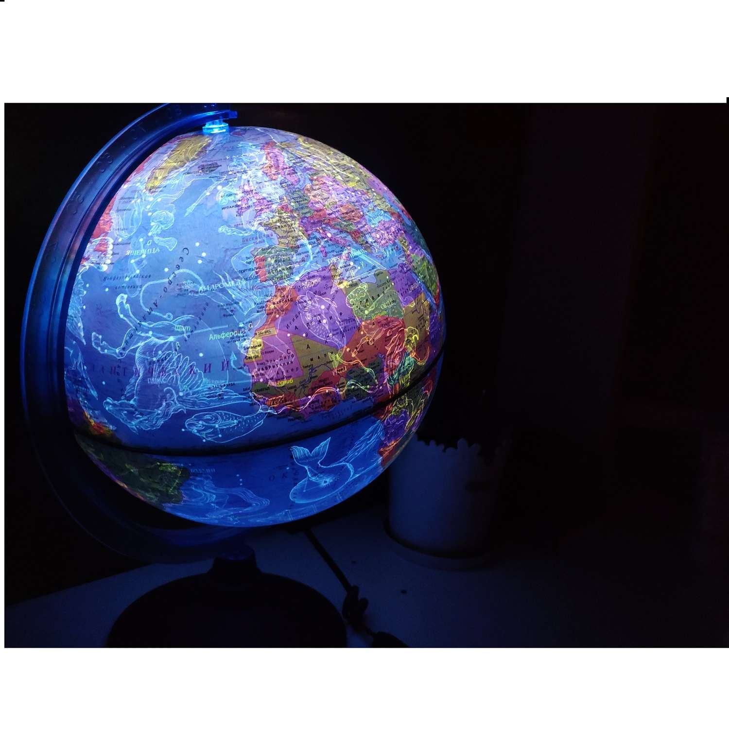 Глобус Globen День и ночь с двойной картой - политика и звездного неба и с подсветкой от батареек 25 см - фото 10